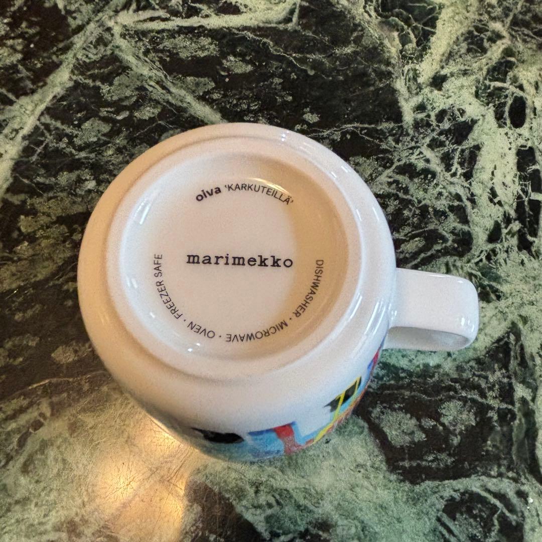 【廃盤】マリメッコKARKUTEILLA キッズ食器セット　動物柄