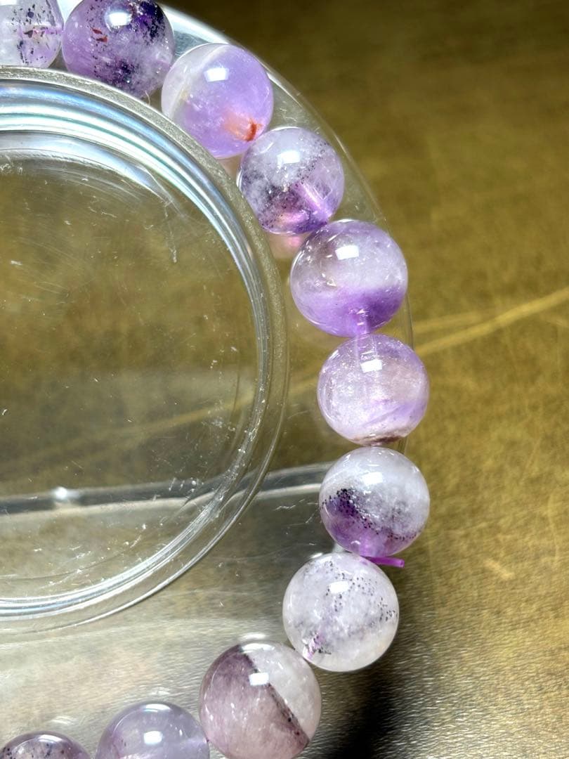 【新入荷】　スーパーセブンブレスレット約10㎜（新品未使用）鉱物多め　高品質