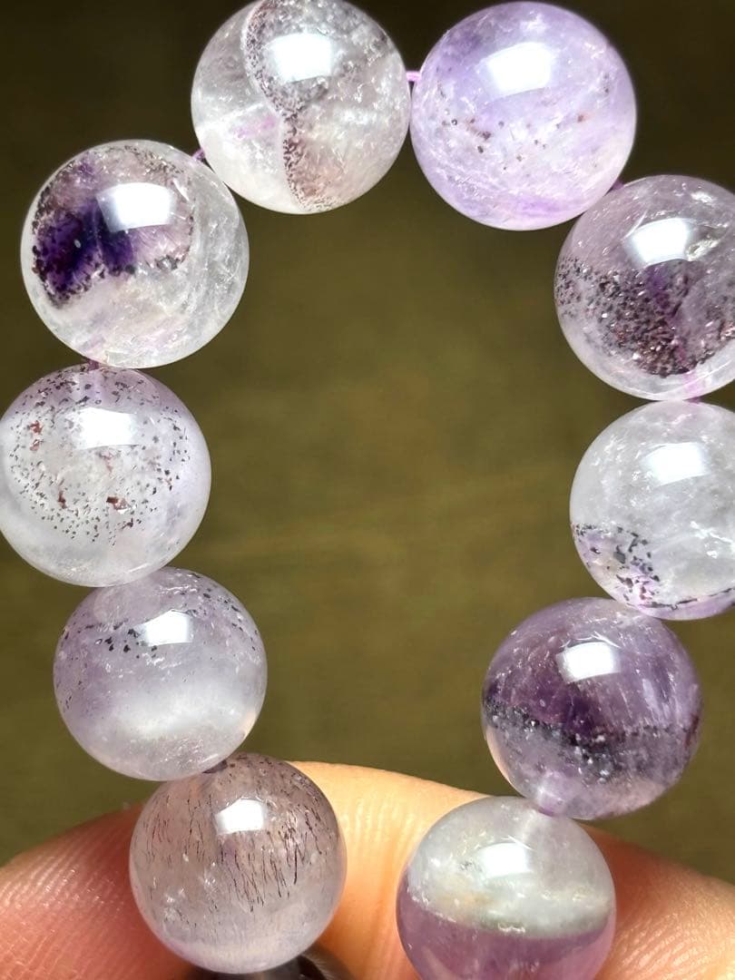 【新入荷】　スーパーセブンブレスレット約10㎜（新品未使用）鉱物多め　高品質