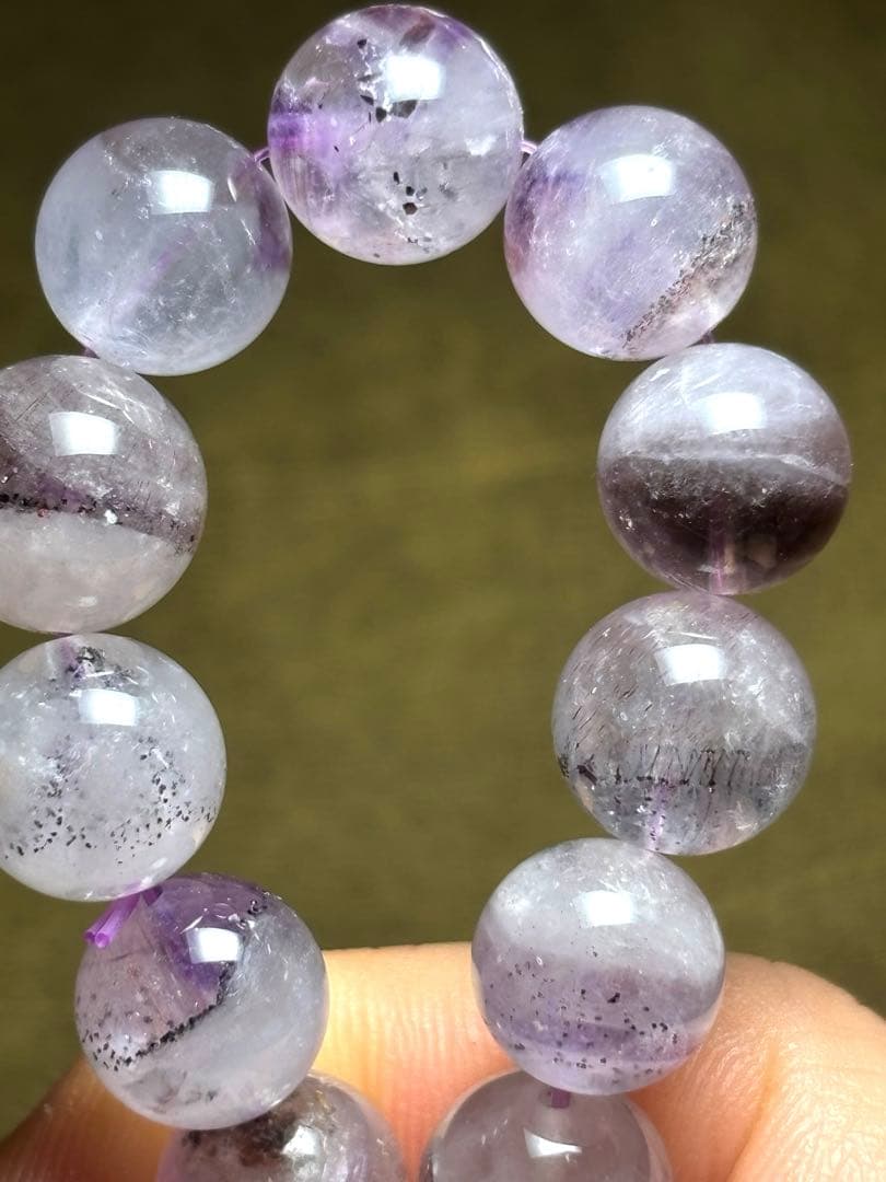 【新入荷】　スーパーセブンブレスレット約10㎜（新品未使用）鉱物多め　高品質