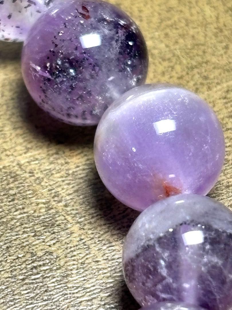 【新入荷】　スーパーセブンブレスレット約10㎜（新品未使用）鉱物多め　高品質