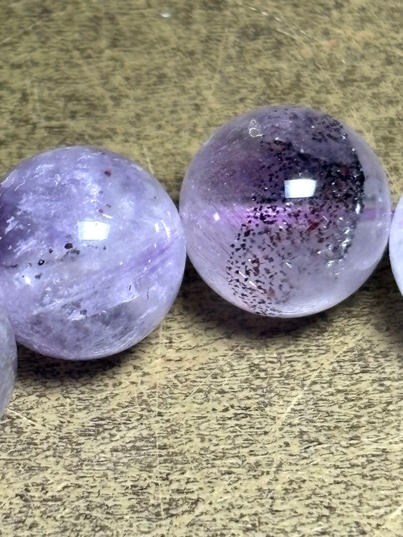 【新入荷】　スーパーセブンブレスレット約10㎜（新品未使用）鉱物多め　高品質