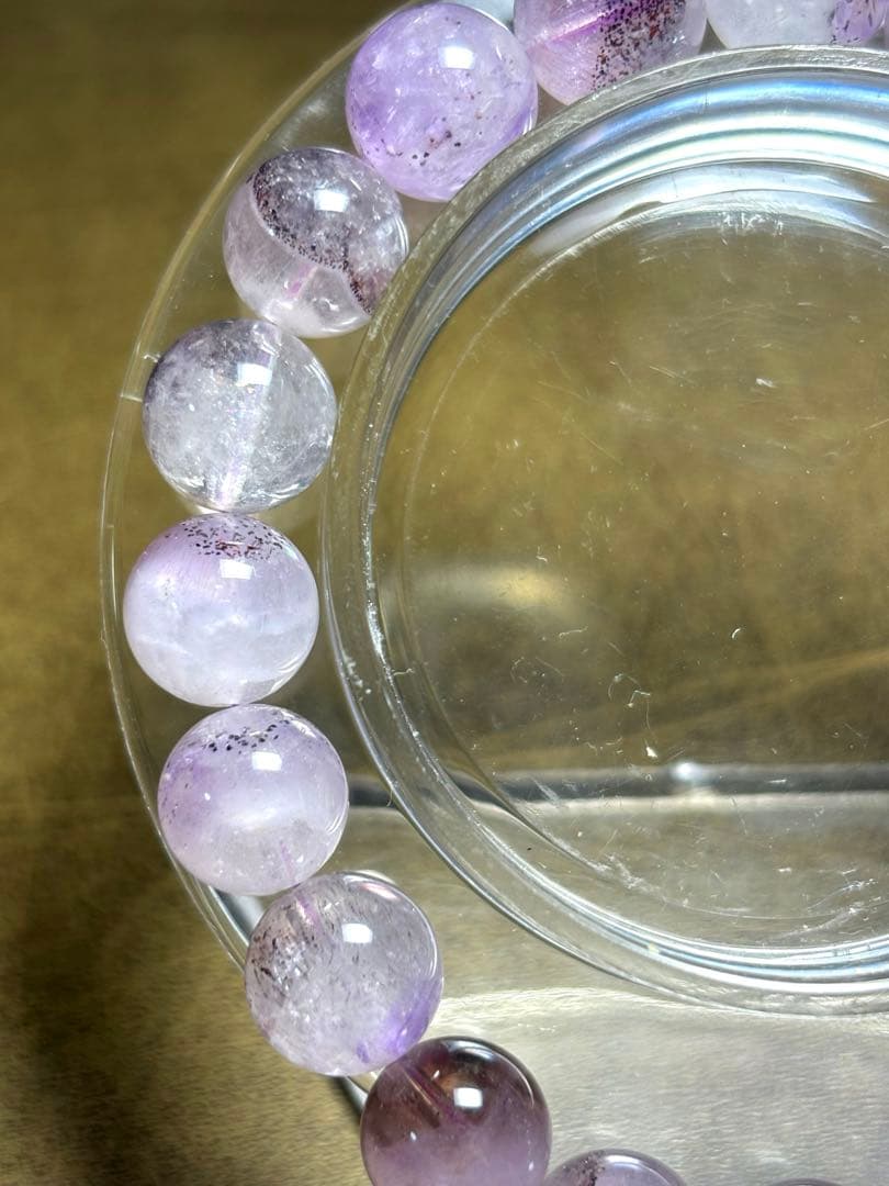 【新入荷】　スーパーセブンブレスレット約10㎜（新品未使用）鉱物多め　高品質