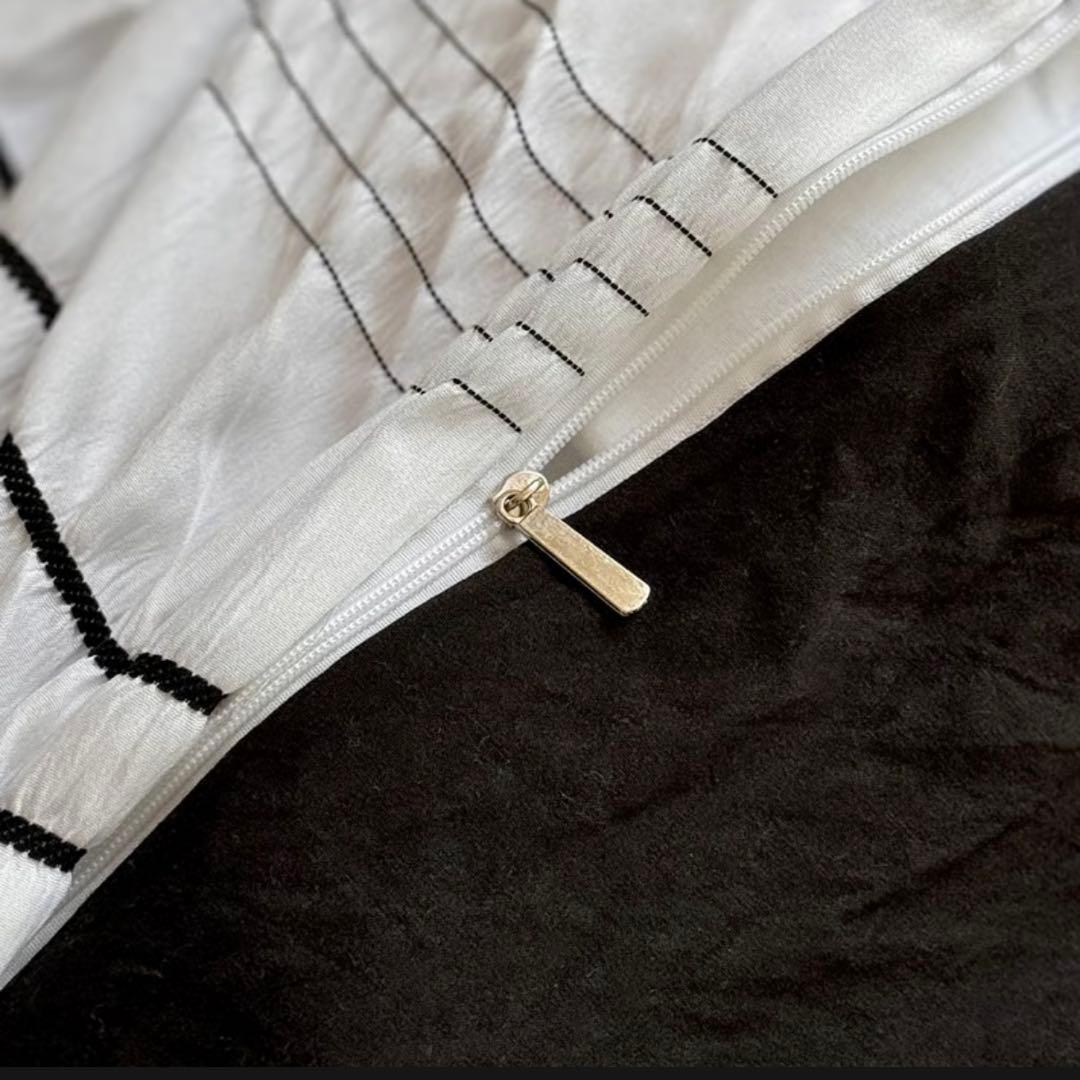 ART OF BLACK white×black ストライプ 布団カバーセット