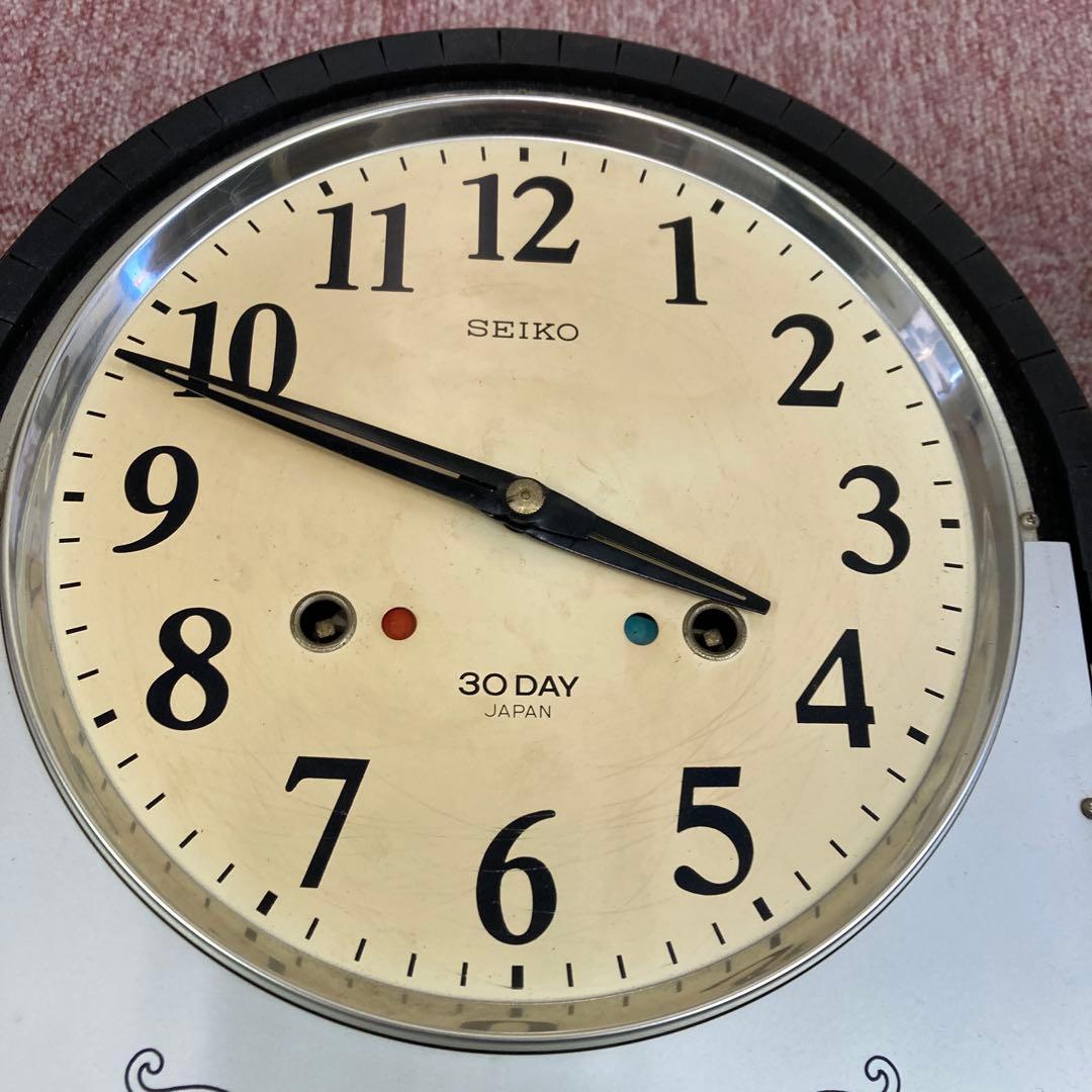 SEIKO精工30DAY 振り子時計ゼンマイ掛け時計柱時計ボンボン時計昭和レトロ