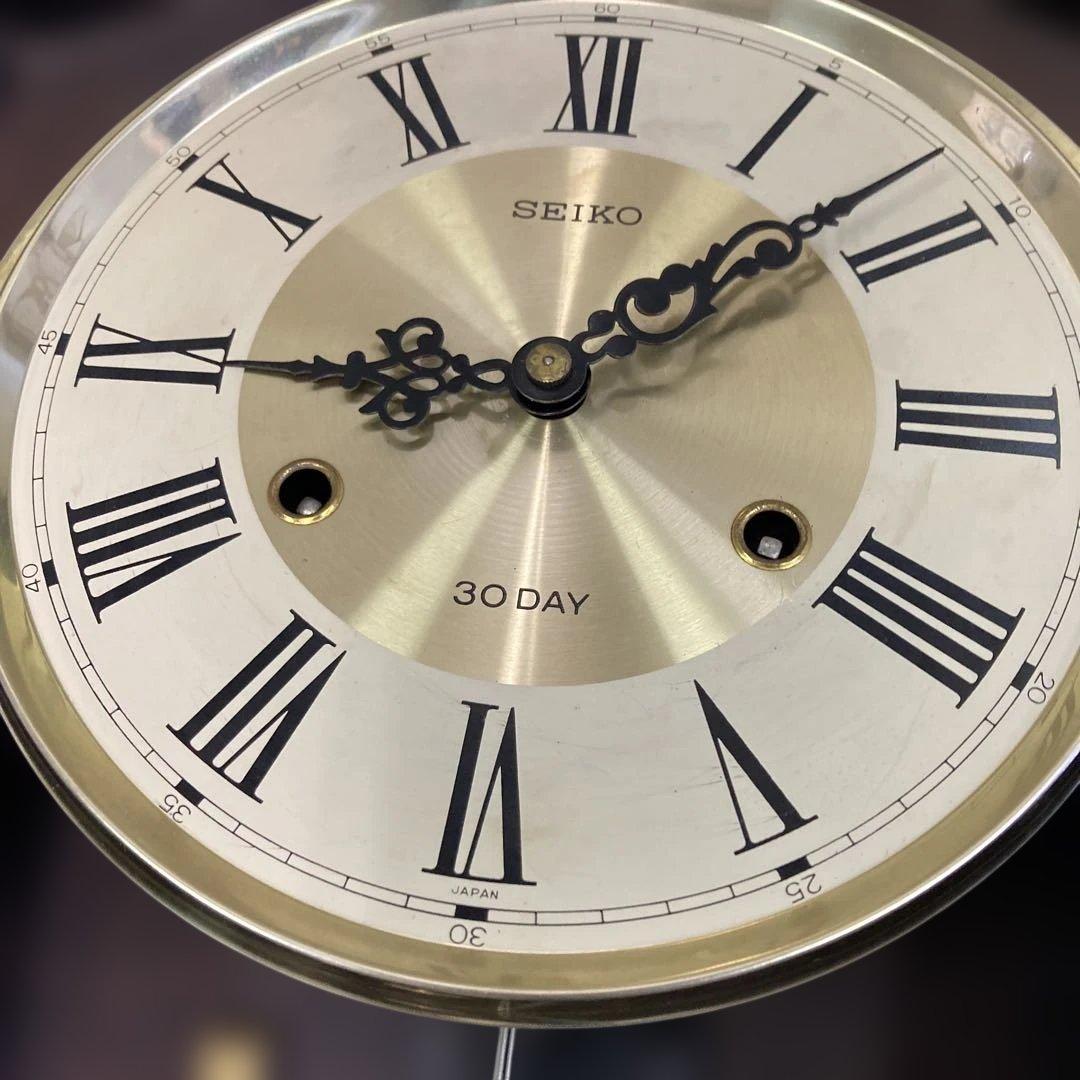 SEIKO精工30DAY 振り子時計ゼンマイ掛け時計柱時計ボンボン時計昭和レトロ