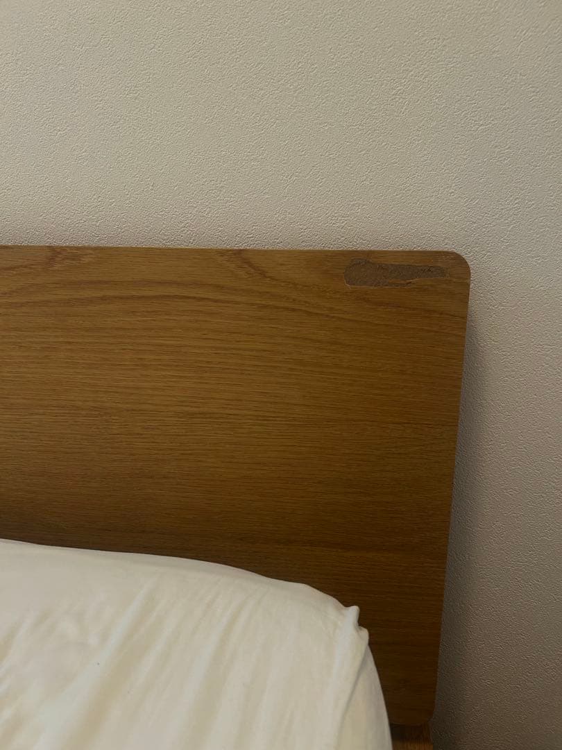 【3月末発送】無印　シングルベッドフレーム　旧型　傷あり