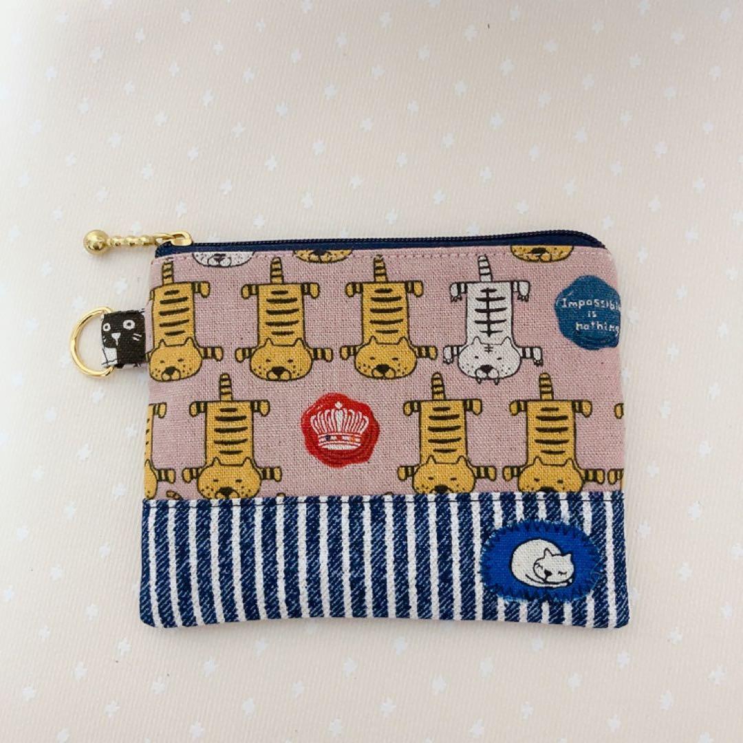 ひまわり。 パッチワークトートバッグ ねこフェイスチャーム