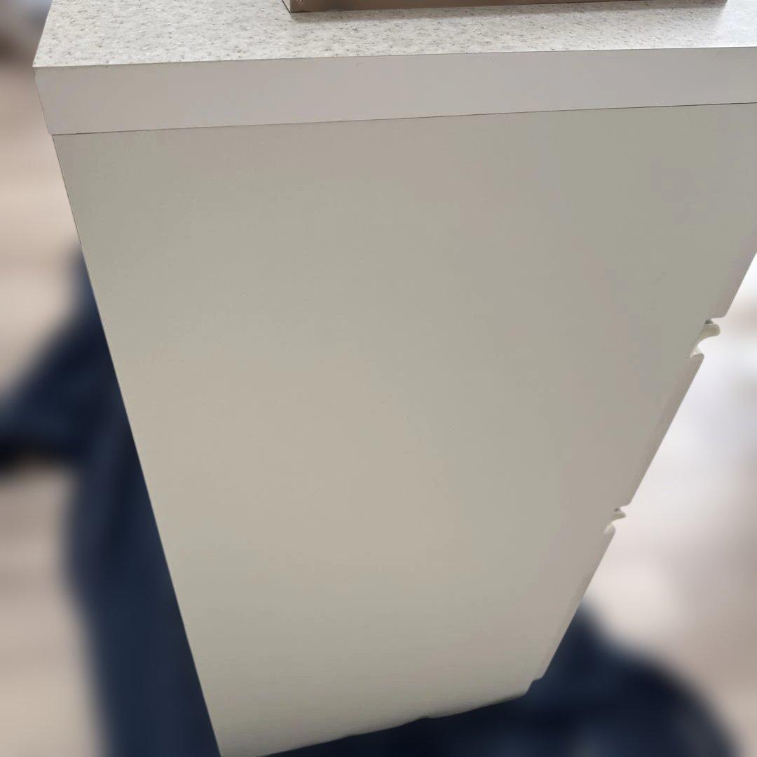 ニトリ　アルミナ2 幅100cm ホワイト キッチンカウンター 食器棚