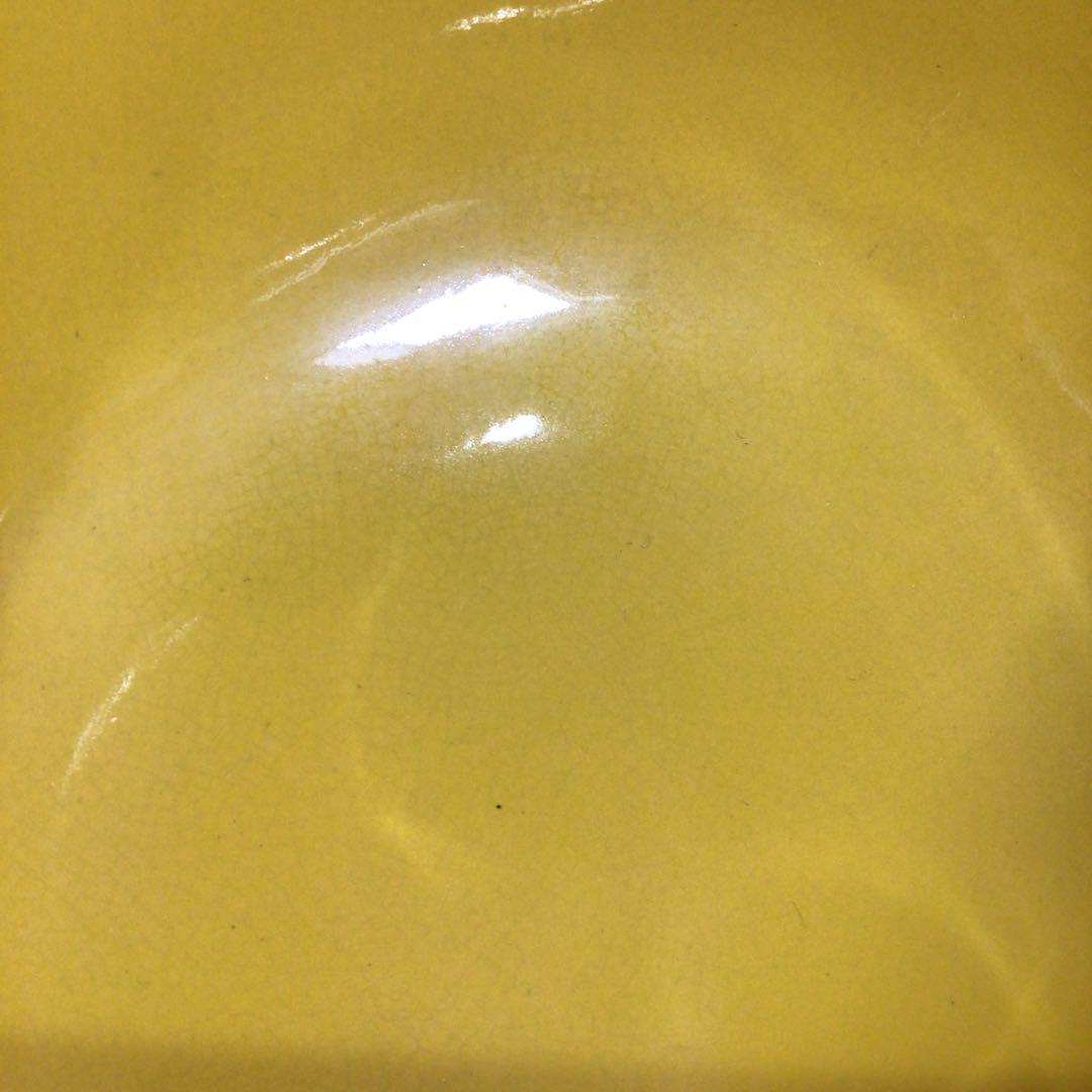 Ｐ６８２　菓子鉢　『平安　赤沢露石造』『黄交趾』『深鉢』　共箱　菓子器