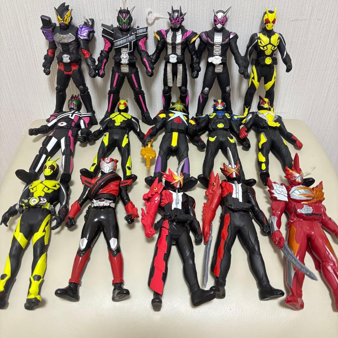 【まとめ売り】仮面ライダーシリーズ ソフビ等 53個セット