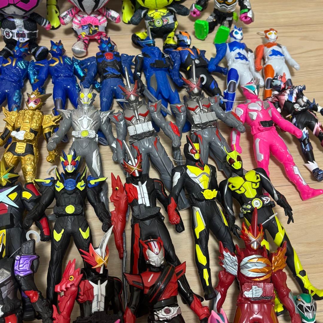 【まとめ売り】仮面ライダーシリーズ ソフビ等 53個セット
