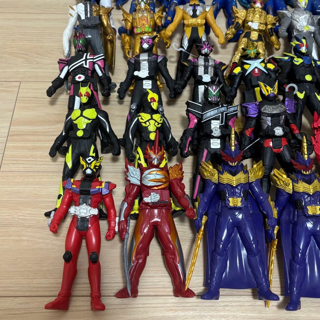 【まとめ売り】仮面ライダーシリーズ ソフビ等 53個セット