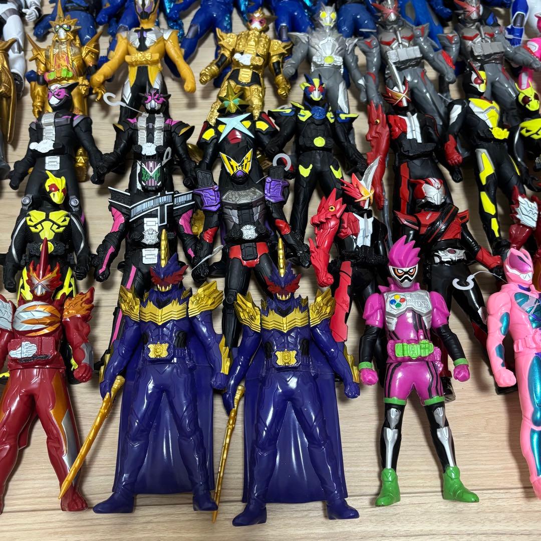 【まとめ売り】仮面ライダーシリーズ ソフビ等 53個セット