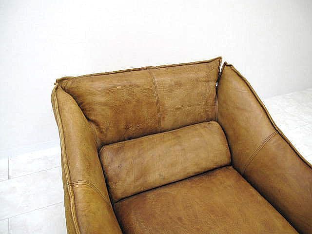希少品ヴィンテージ　フランス　ジェラール・ゲルモンプレ　総革ソファ 本革1人掛け
