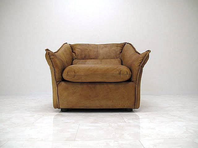 希少品ヴィンテージ　フランス　ジェラール・ゲルモンプレ　総革ソファ 本革1人掛け