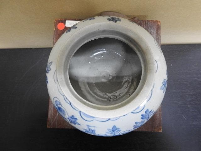 李朝染付壺　合せ箱　MA460