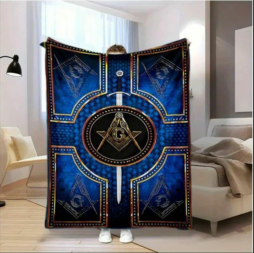 ■新作◼️フリーメイソン◼️神秘的な青色の毛布◼️フリーメーソン■都市伝説
