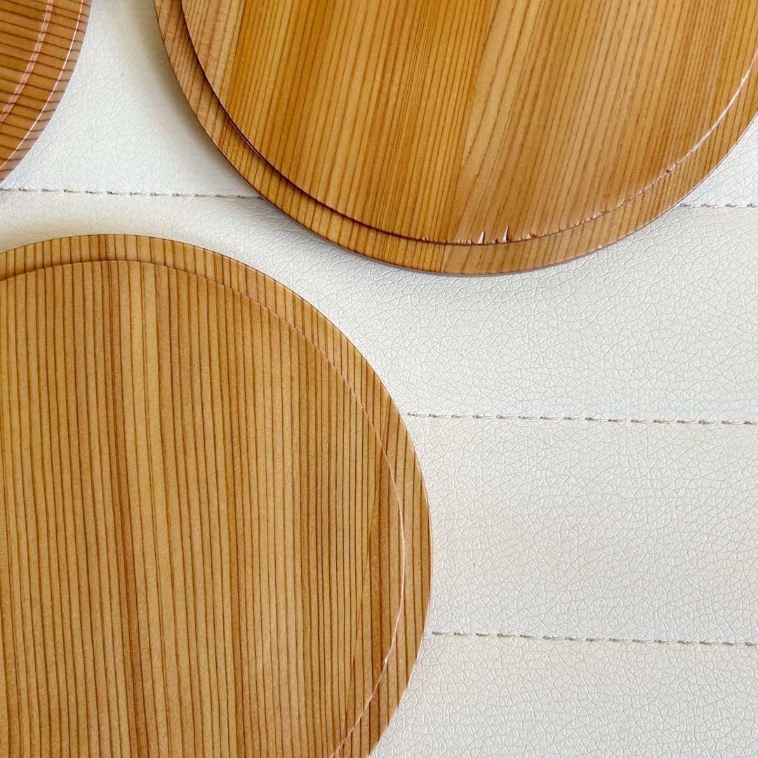 大館工芸社　曲げわっぱ　三段重　重箱　弁当箱　秋田杉　菓子器　丸型　天然木　重鉢