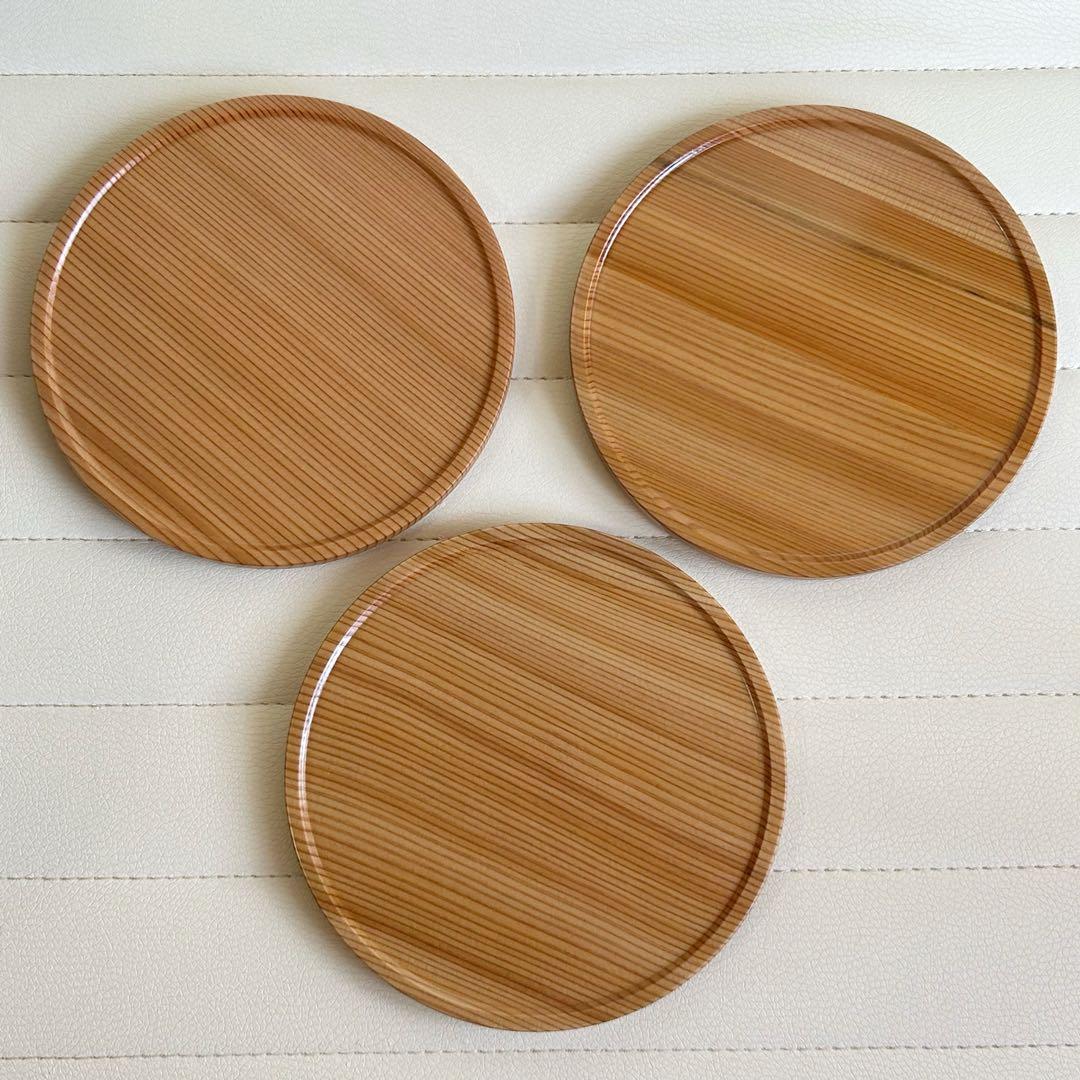 大館工芸社　曲げわっぱ　三段重　重箱　弁当箱　秋田杉　菓子器　丸型　天然木　重鉢