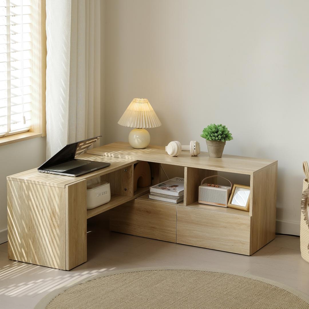 テレビ台 ローボード 収納 伸縮自由 幅95～169cm　 TV台L　ナチュラル