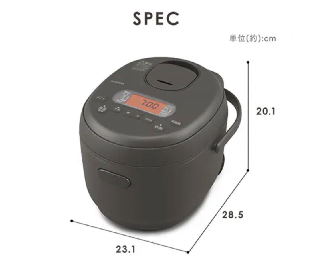 【未使用新品】IRIS OHYAMA ジャー炊飯器3合炊き　RC-MDA30-B