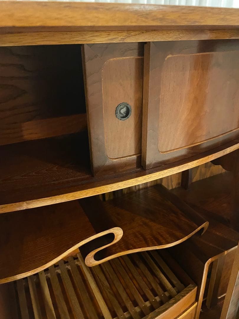 江戸指物　茶箪笥　アンティーク　40年以上前　昭和レトロ　超豪華古水屋