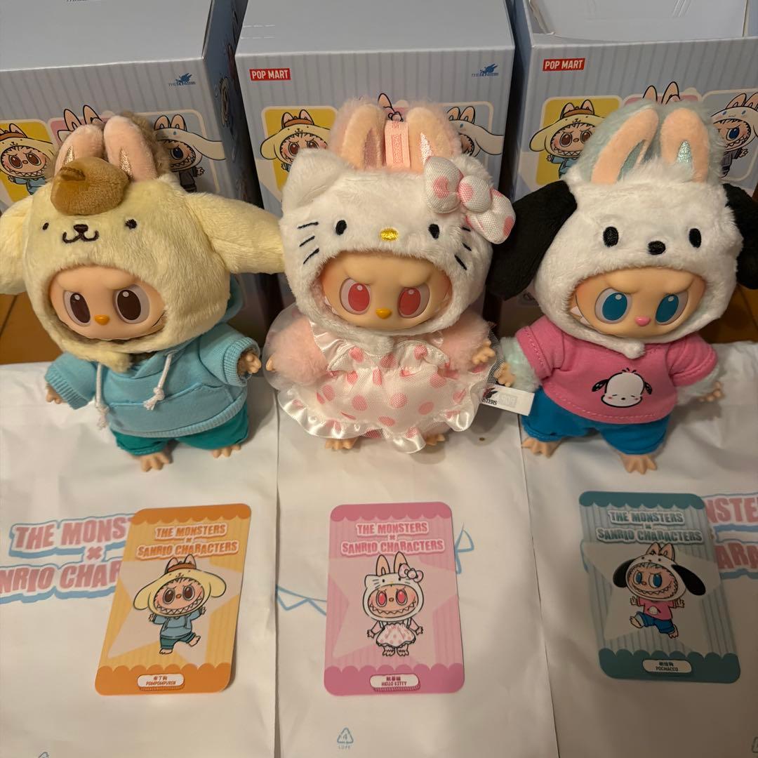 POP MART LABUBU THE MONSTERS サンリオ3体セット