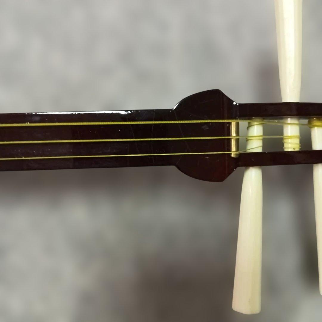 木製 三味線 本体 3弦 茶色