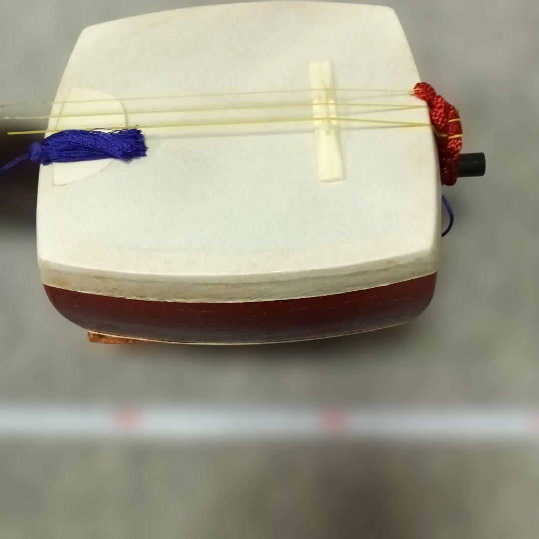 木製 三味線 本体 3弦 茶色