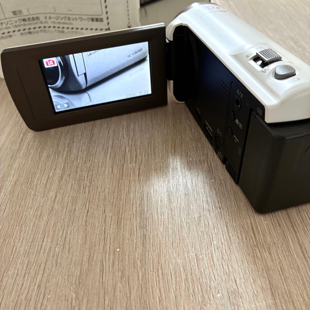 Panasonic HC-V360MS　ビデオカメラ 本体 ホワイト 付属品付