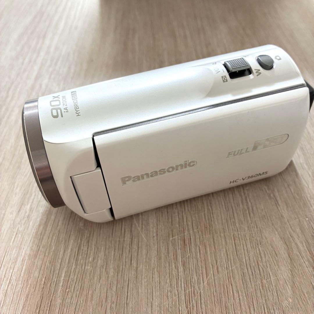 Panasonic HC-V360MS　ビデオカメラ 本体 ホワイト 付属品付