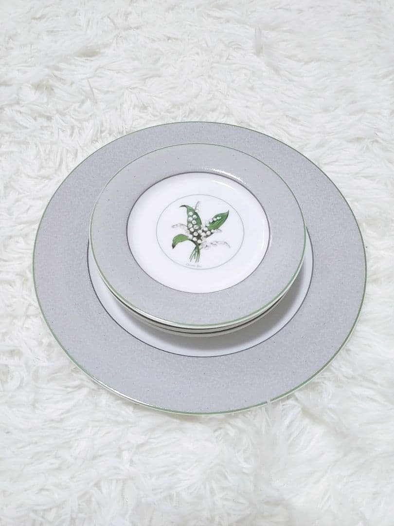 【美品】6枚セット クリスチャン・ディオール ミリラフォーレ 銘々皿 鈴蘭 上品