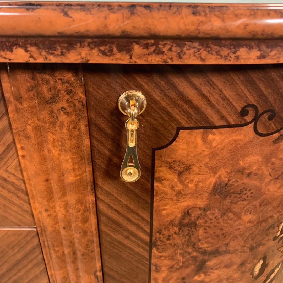 【極美品】イタリア製　象嵌　サイドボード　マホガニー色　アンティーク