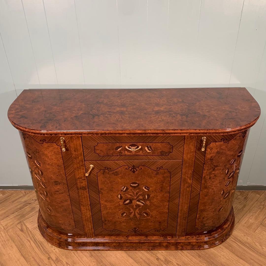 【極美品】イタリア製　象嵌　サイドボード　マホガニー色　アンティーク