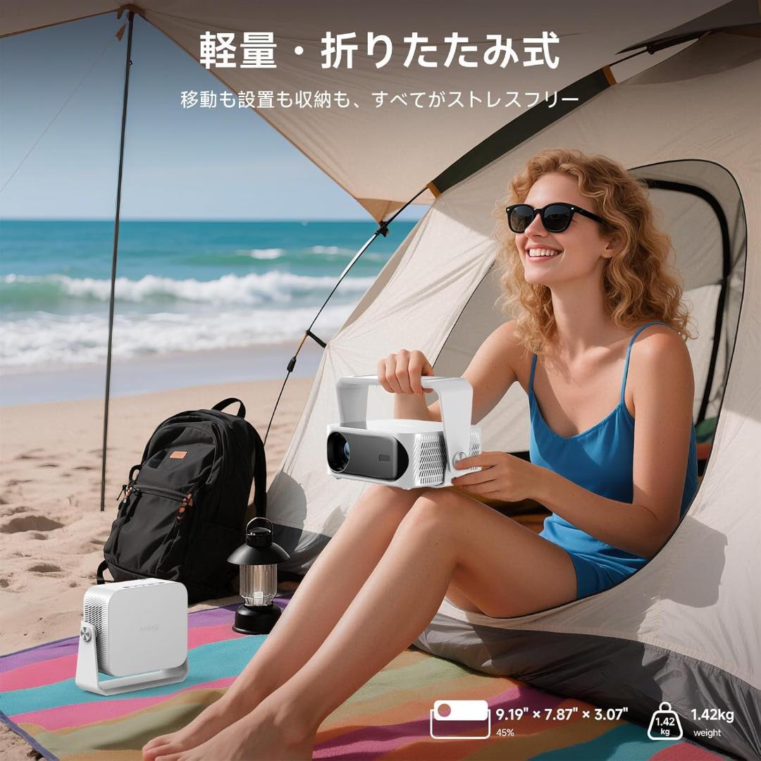 プロジェクター 小型 天井投影 高輝度 1080P 4K対応 オートフォーカス