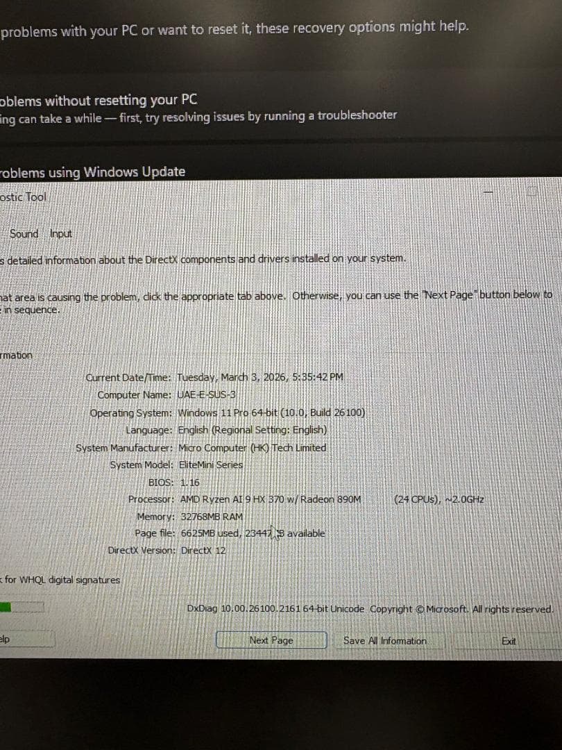 ミニPC MINISFORUM AI370 Mini PC Ryzen AI 9