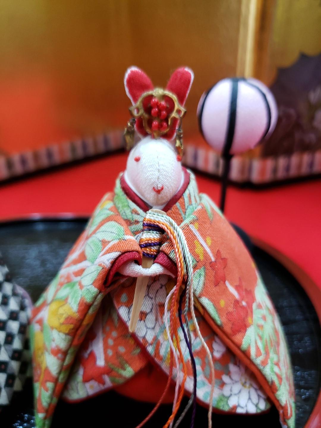 ひな人形　うさぎ　雛祭り　置物　飾り　お祝い　女の子　着物