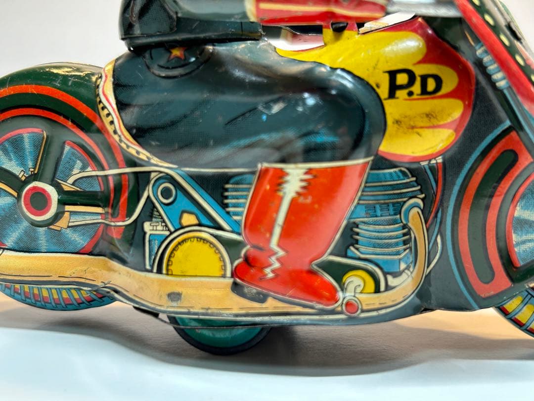 当時物 ブリキ 1950s タイヨー社製 ミリタリーバイク トミカ 大盛屋