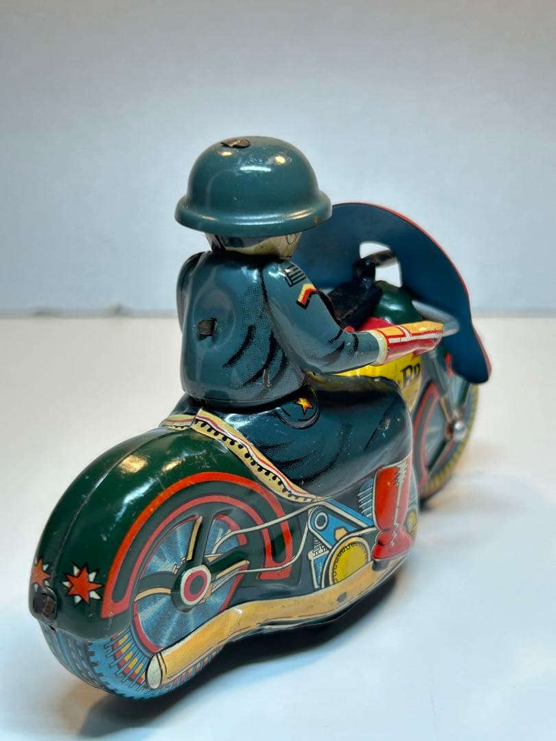 当時物 ブリキ 1950s タイヨー社製 ミリタリーバイク トミカ 大盛屋