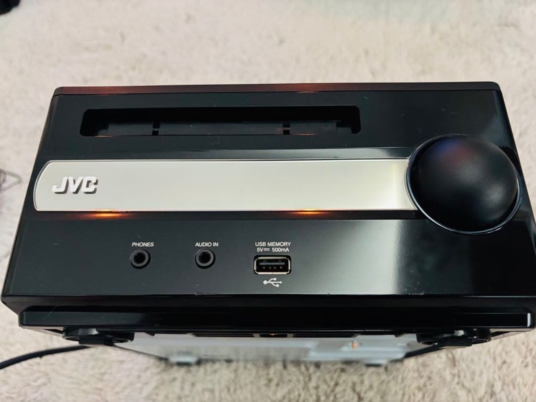 JVC ミニコンポ CDプレーヤー CA-EXS1-B ウッドコーン iPod