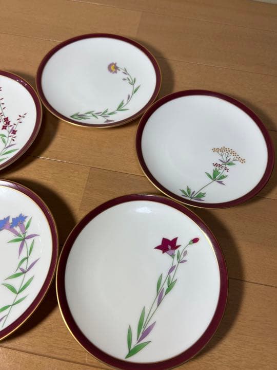 259 香蘭社　皿　5客　金彩　未使用