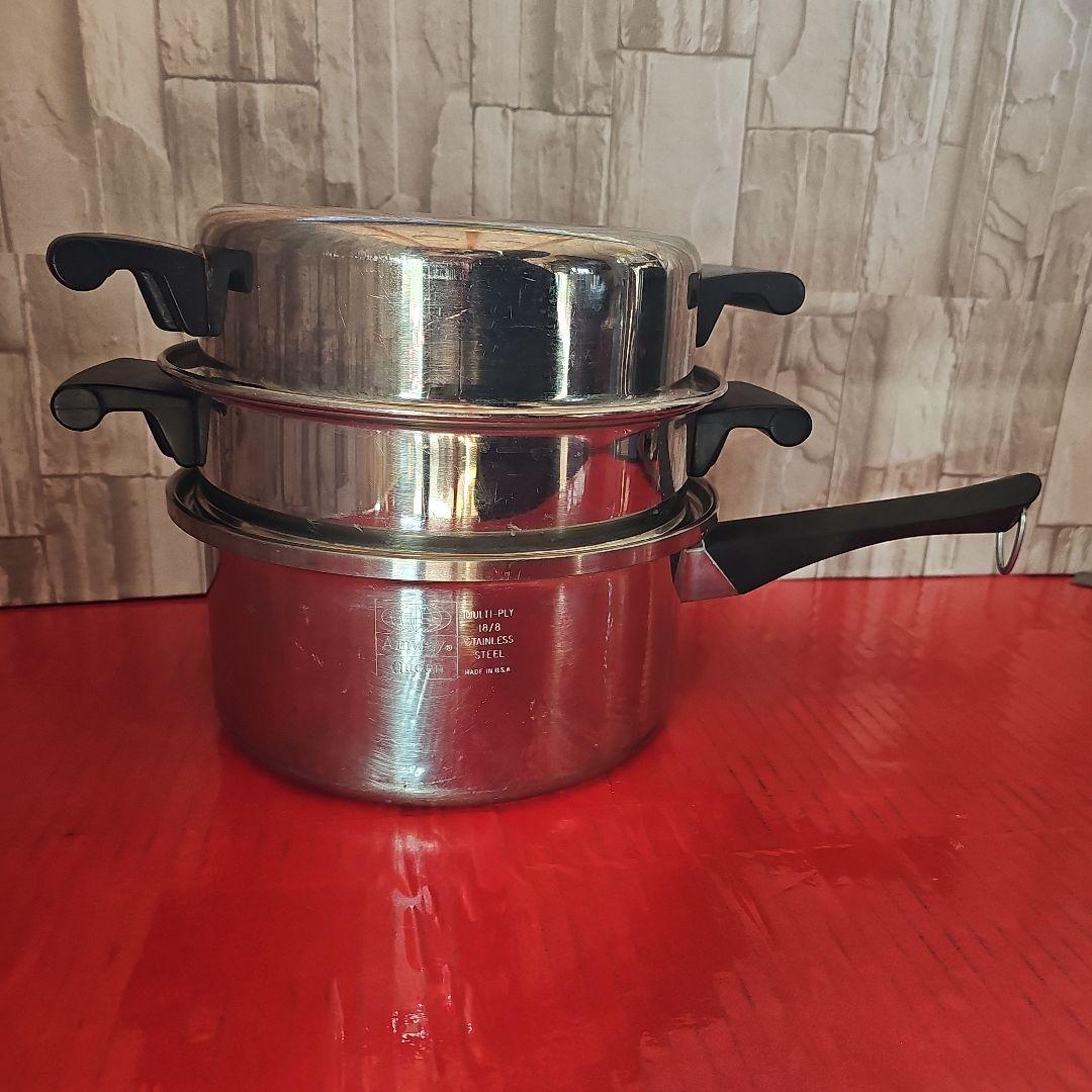 Amway中ソース鍋蒸し器付き