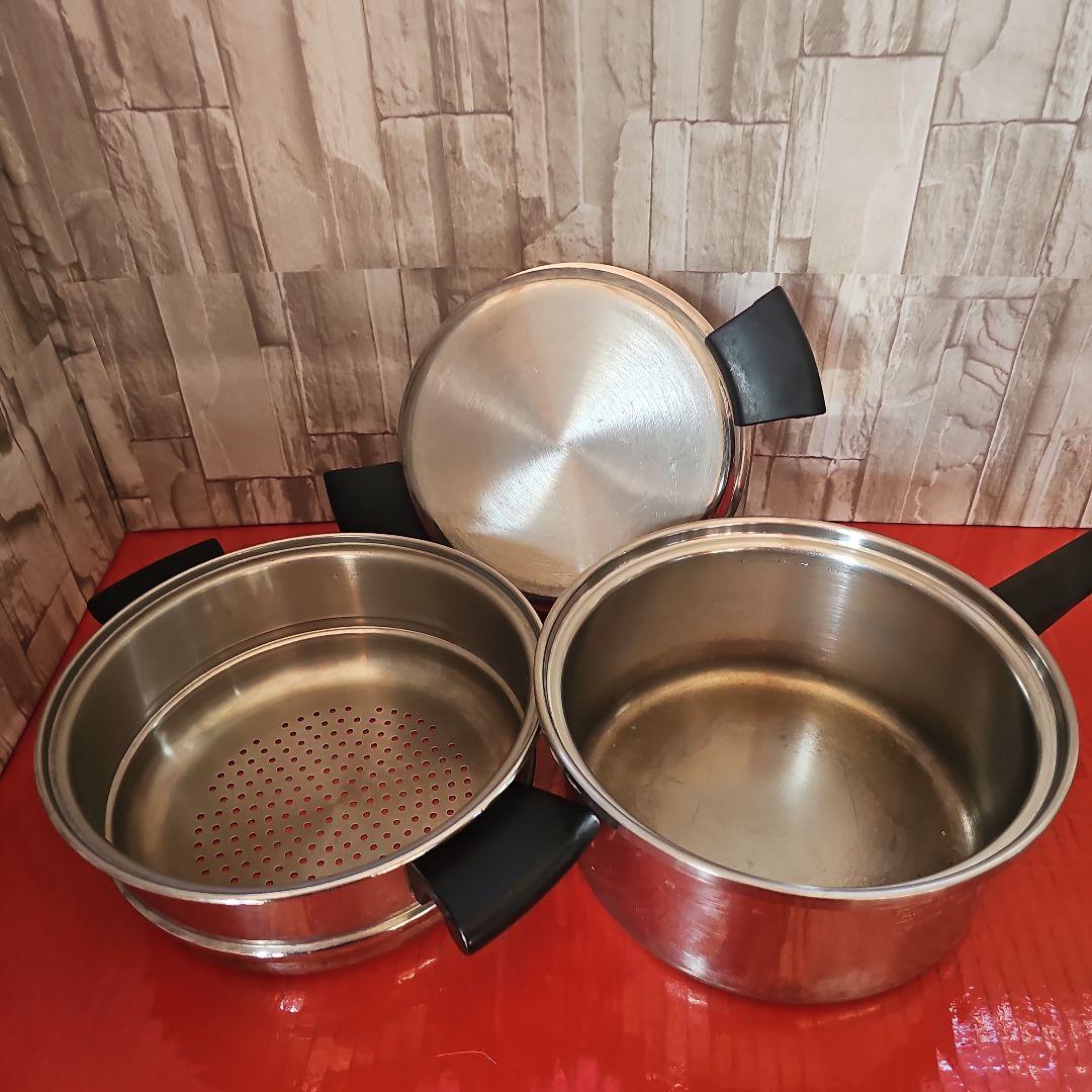 Amway中ソース鍋蒸し器付き