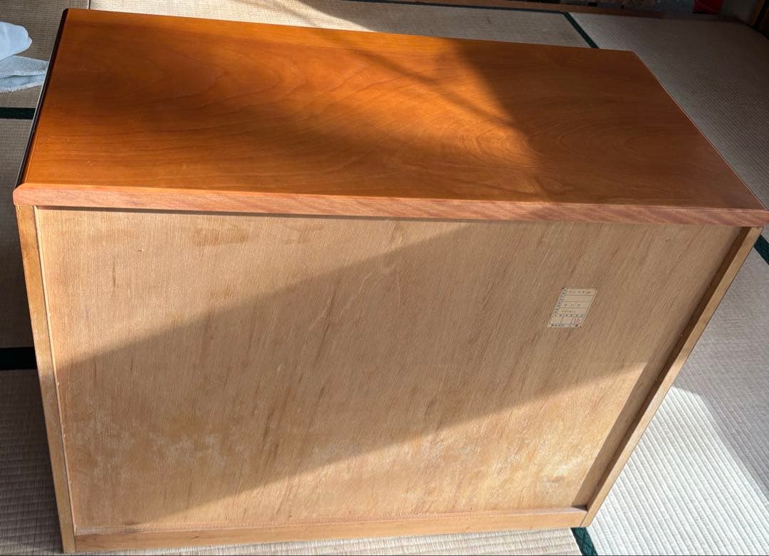 ダークブラウン木製チェスト 4引き出し