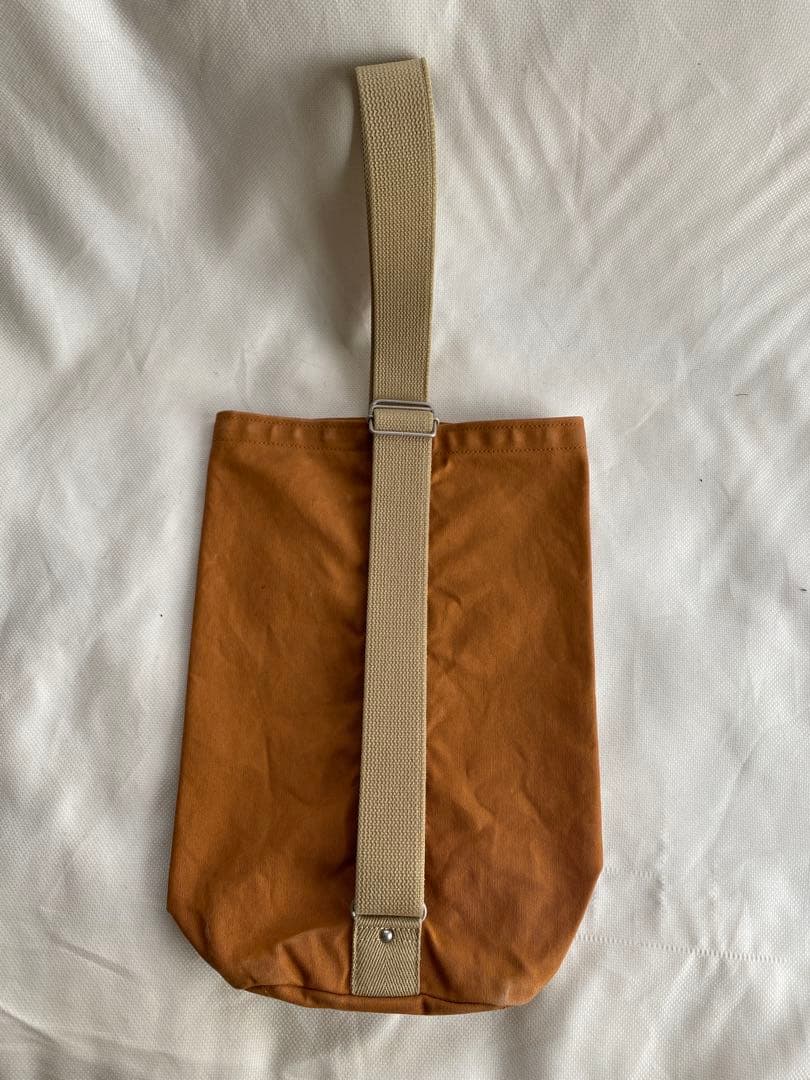 一澤帆布 信三郎帆布 ワンショルダーバッグ 現行品 レンガ×ベージュ