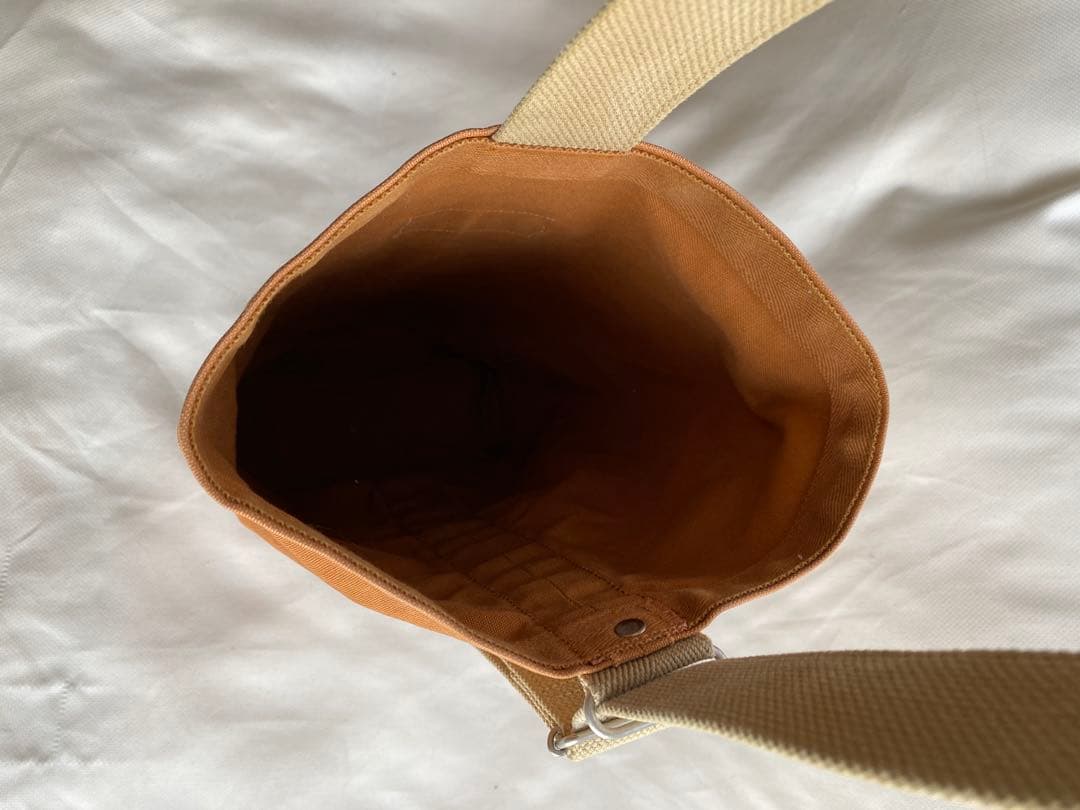 一澤帆布 信三郎帆布 ワンショルダーバッグ 現行品 レンガ×ベージュ