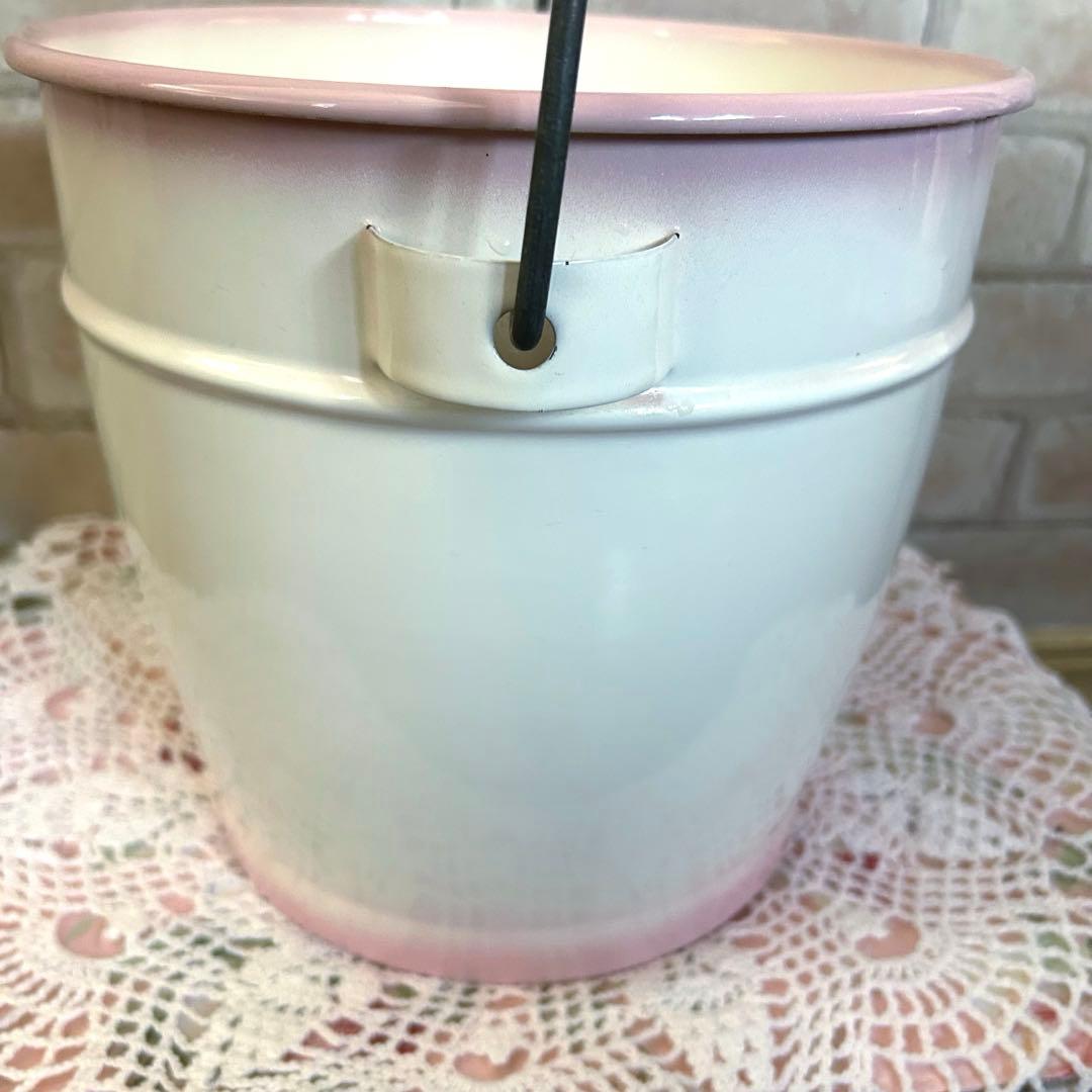 ♡ imane イマン プリンセスローズ ホーロー 蓋付きバケツ 大 レア ♡