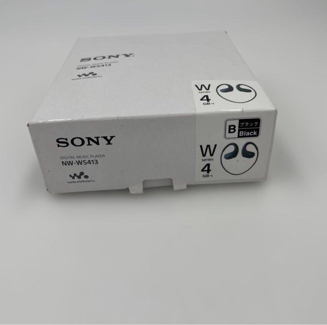 ソニー　ヘッドホン一体型ウォークマン ブラック NW-WS413 BM