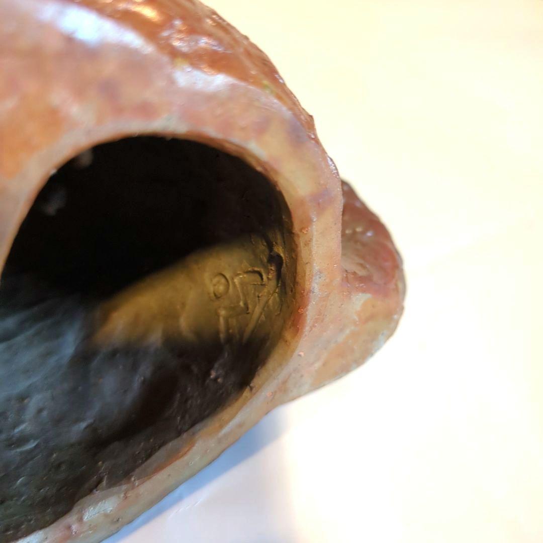 備前焼　招き猫　香炉